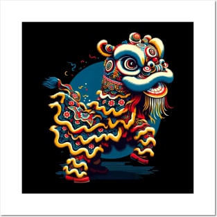 Lion Dance, Colors of the Traditional Lion Dance Posters and Art